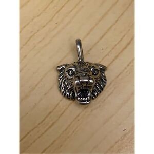 925 Tiger Head Sterling Silver Jewelry Charm
